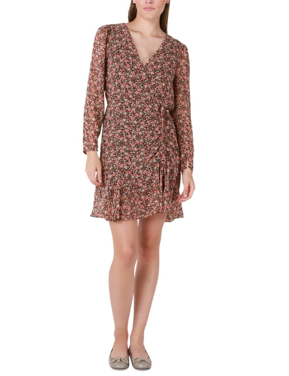 Black Tape Saffron Floral Print Faux Wrap Fit and Flare- 3X